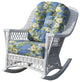 Bar Harbor Rocker in White, Baja-Lemon Fabric