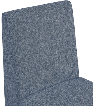 Benson Upholstered Dining Chair, Blue, Linen Texured Fabric