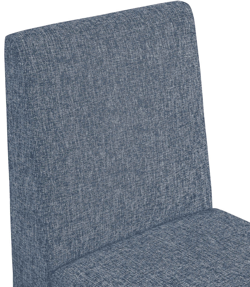 Benson Upholstered Dining Chair, Blue, Linen Texured Fabric