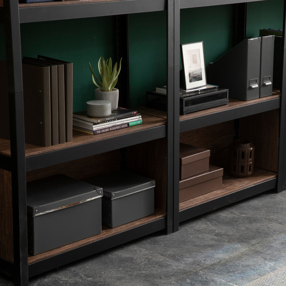 Kepsuul 4-Shelf Modular Shelving Storage, Black, Shelf Only
