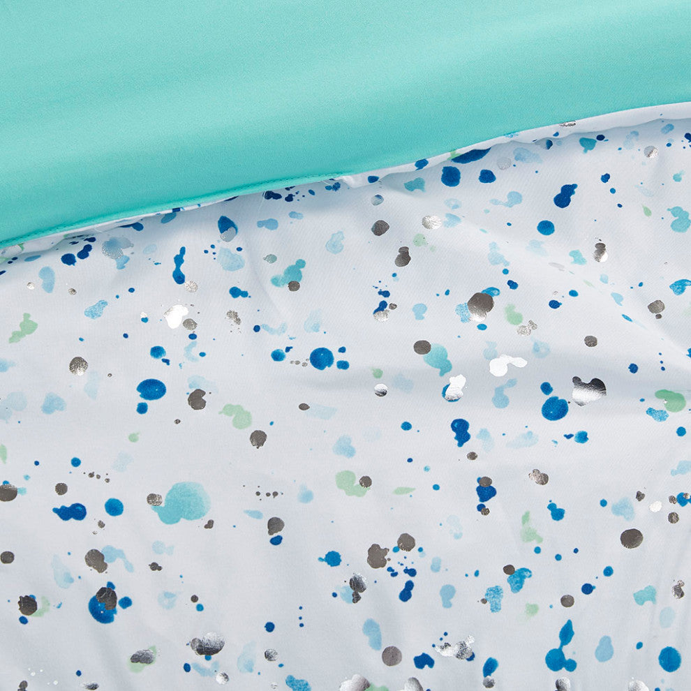 Intelligent Design Abby Glam Bedding Set, Aqua Blue, Twin/Twin Xl, Comforter Set