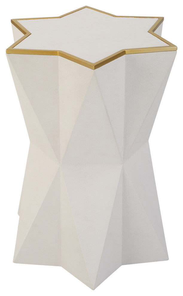 Uttermost Capella White Accent Table