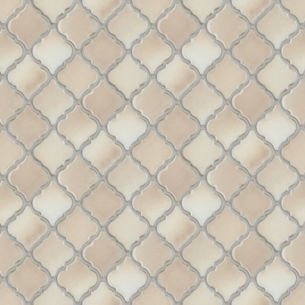 Hudson Tangier Mosaic Floor and Wall Tile, Truffle