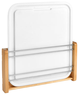 Wood Door Mount Cutting Board With Polymer Cutting Board, 14.75"