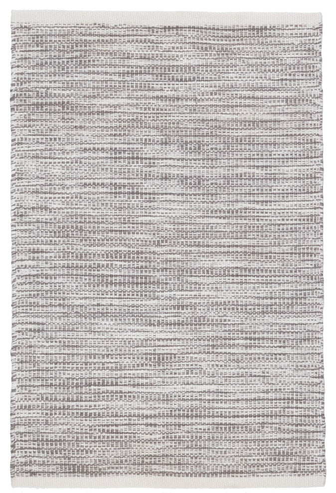 Dash & Albert Tideline Grey Handwoven Indoor/Outdoor Rug, Grey, Runner-2'6" x 8'