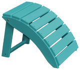 Poly Folding Ottoman, Aruba Blue