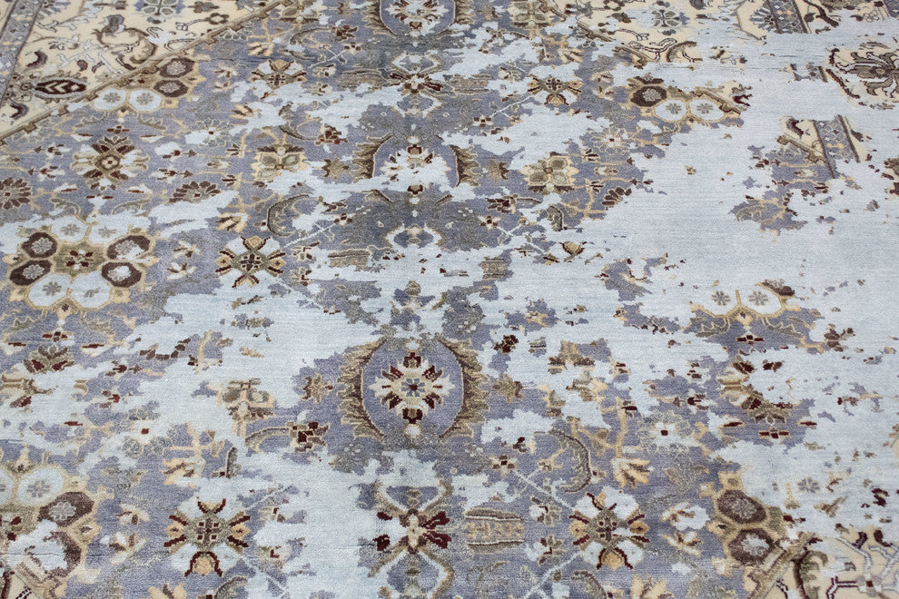 Fine Erase Khurshid Ivory Rug, 8'1x10'1