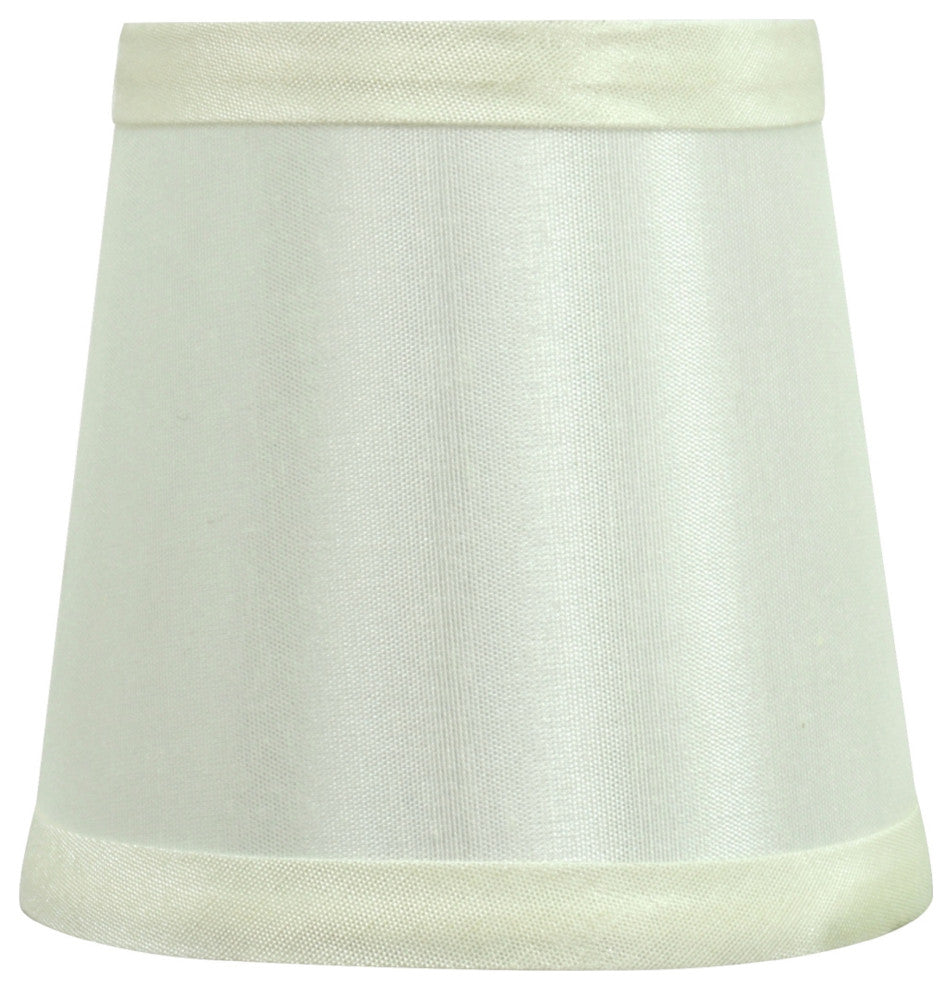 32712-2 Small Hardback Empire Chandelier Clip On Lamp Shade Off White 3"x4"x4"