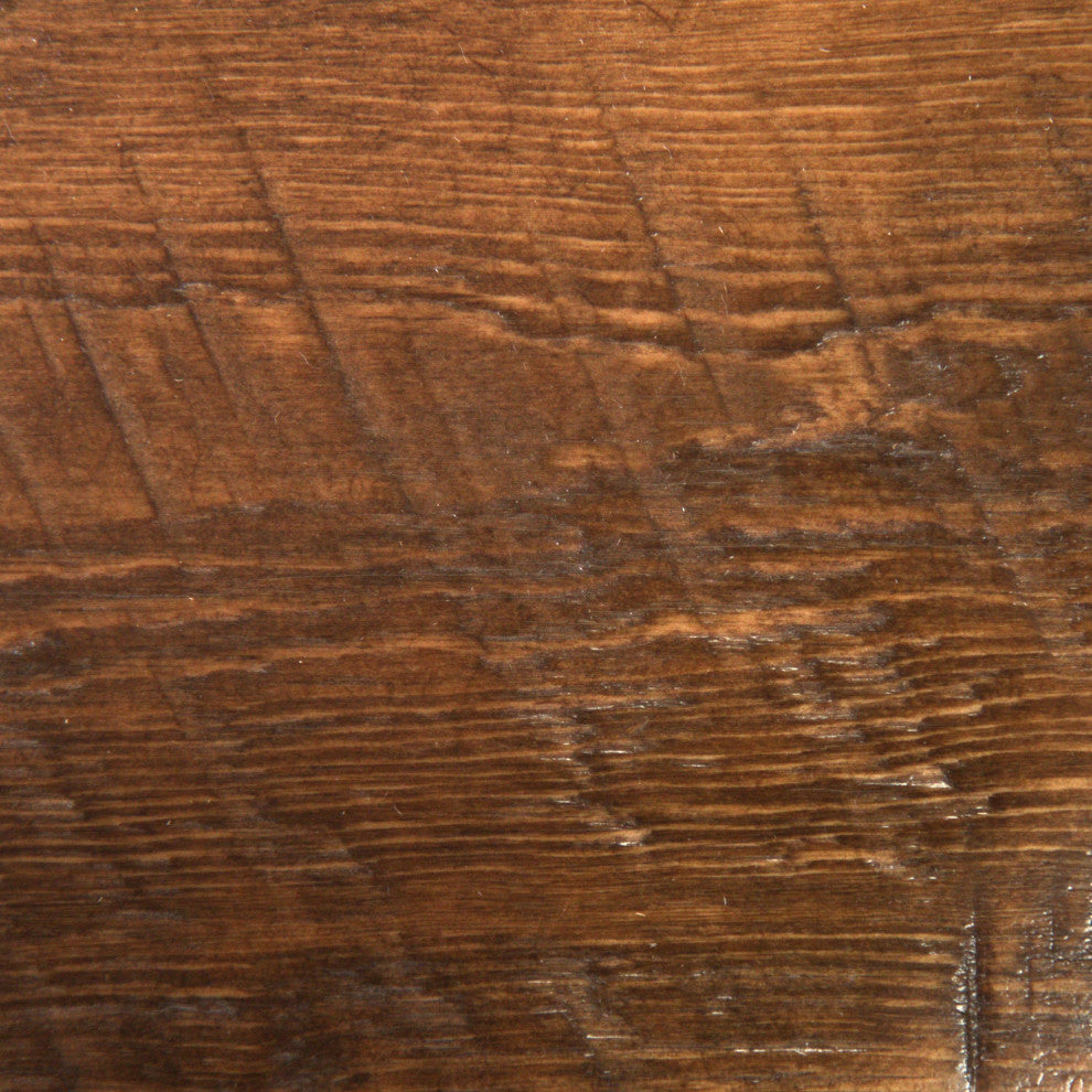 Rustic Barn Wood Style Timber Peg 1-Drawer End Table, Early American