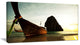 Tropical Beach with Huge Boat, Seashore Canvas Art Print, 32"x16"
