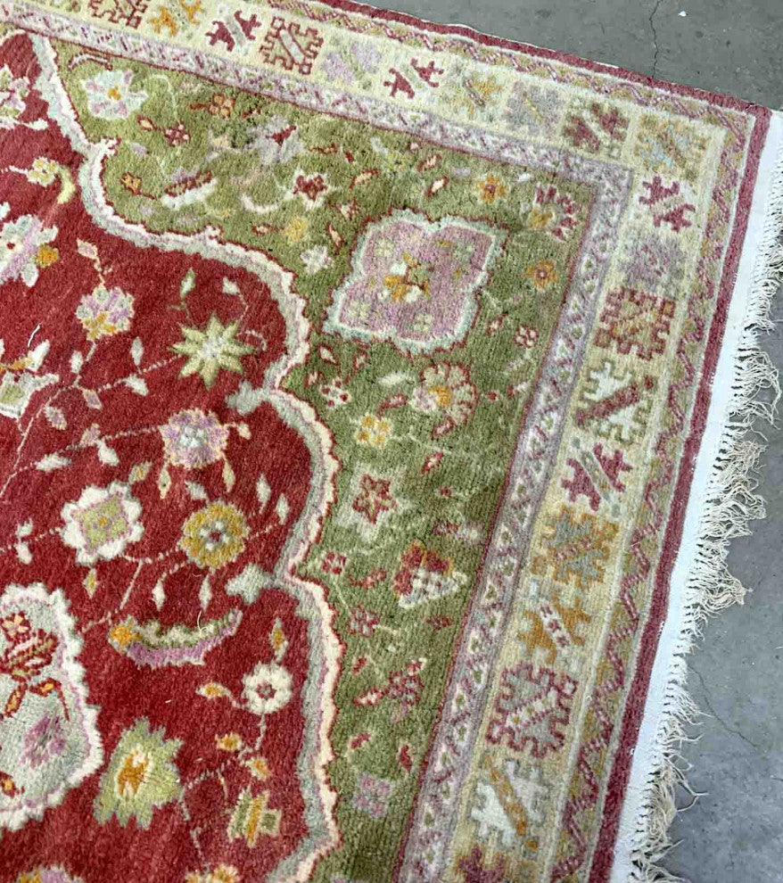 Handmade Antique Turkish Oushak Rug, 8.1'x10.2', 247cmx311cm 1910s