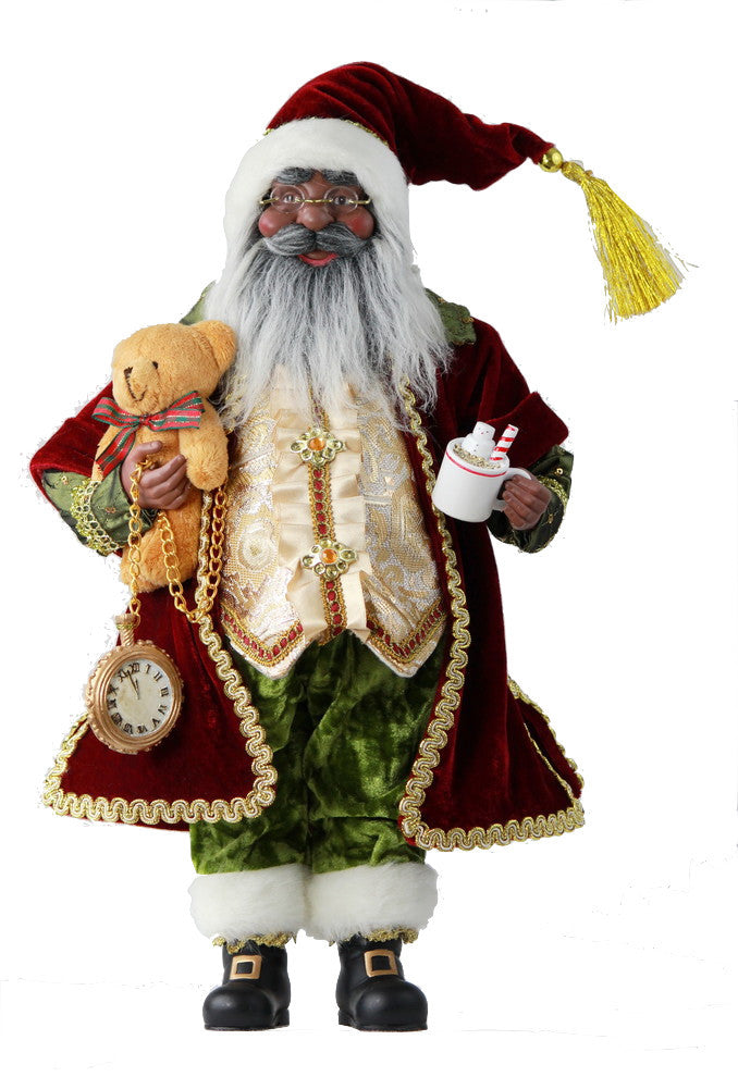 16" Rocking Horse Santa - Ethnic