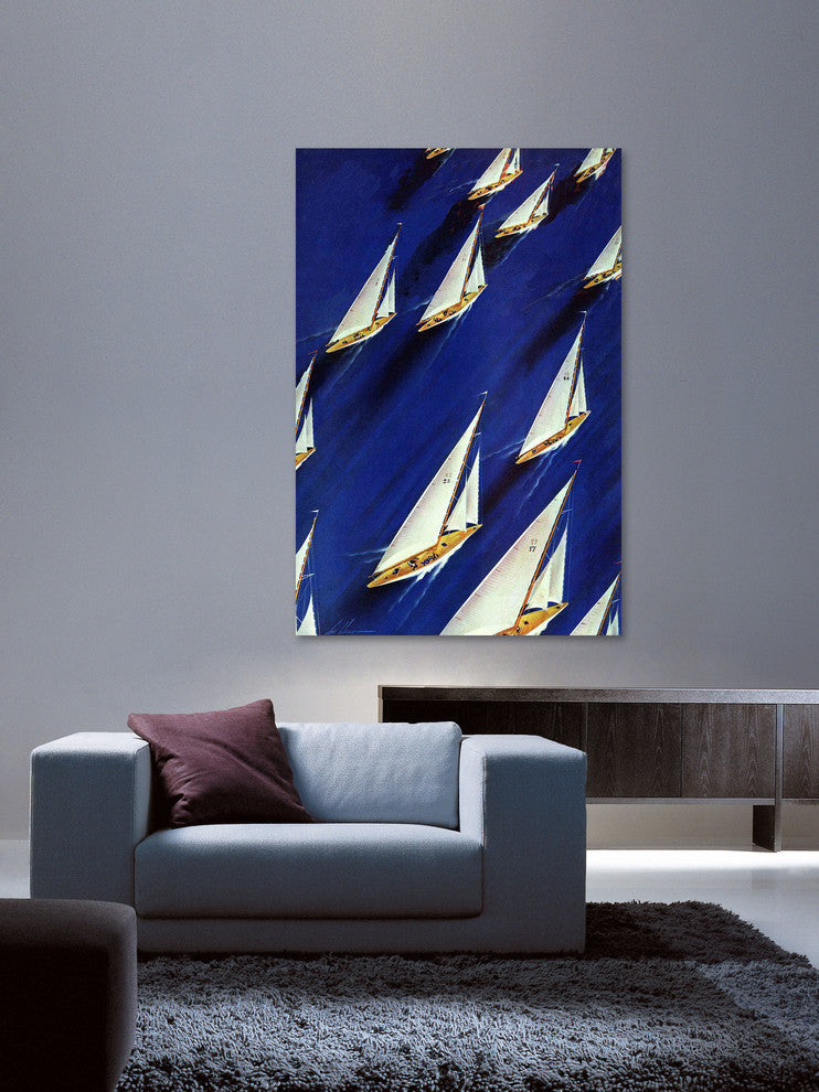 "Plain Saturday Evening Post 1940" Painting Print on Wrapped Canvas