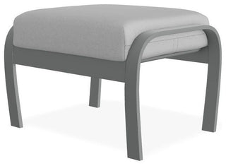 Belle Isle Cushion Outdoor Ottoman, Dazzle/Graphite