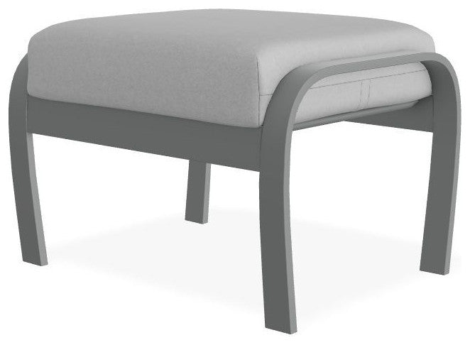 Belle Isle Cushion Outdoor Ottoman, Dazzle/Graphite