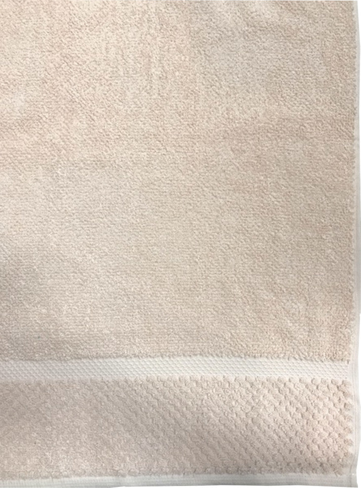 Diplomat 6-Piece 100% Cotton Bath Towel Set, Creme