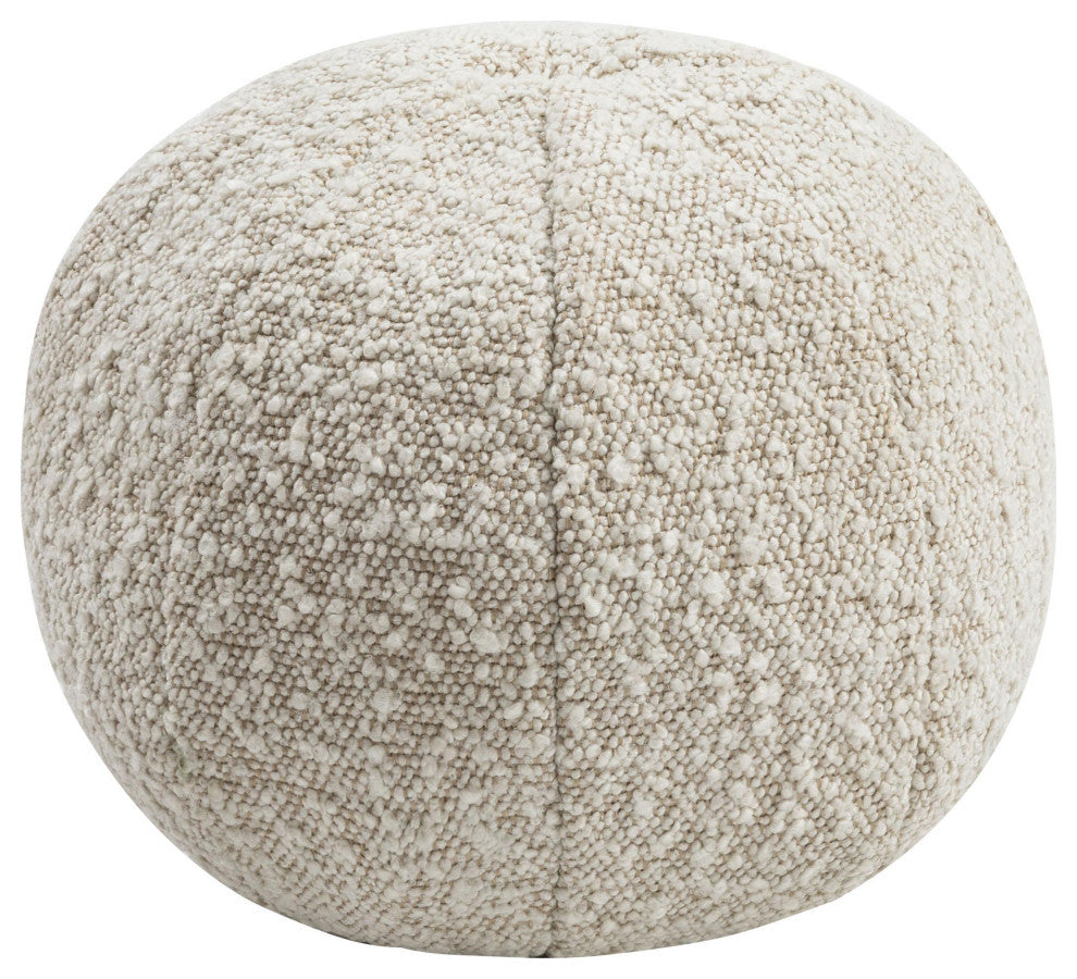 Boba Round Pillow, Beige, 9"