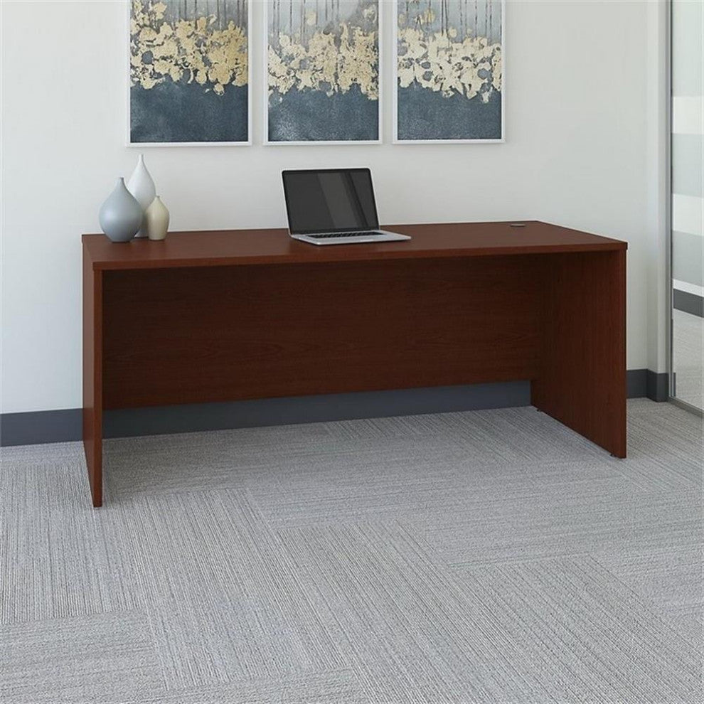 Series C 72W x 30D Office Desk in Mahogany - Engineered Wood