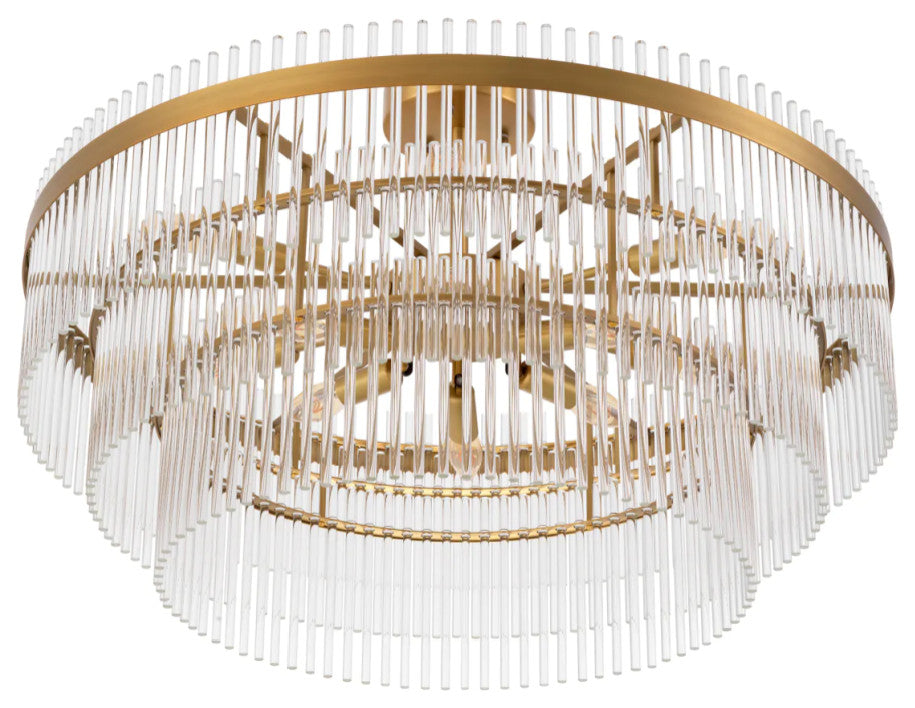 Glass Rods Tiered Ceiling Lamp, Eichholtz East