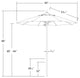 7.5'' Fiberglass Umbrella Bronze, Sunbrella, Granite