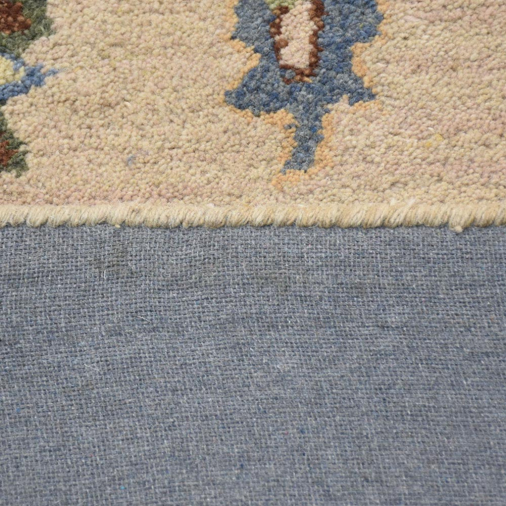 HAND TUFTED WOOL ECO-FRIENDLY AREA RUGS- Runner,Cream,Floral