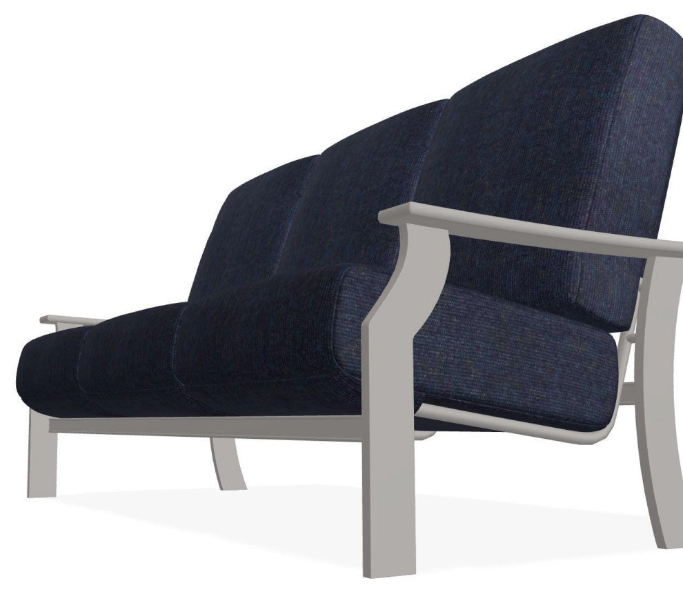 St. Catherine Deep Seat 3-Seat Outdoor Sofa, Indigo/Warm Gray