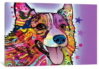 "Corgi" Wrapped Canvas Art Print, 18x12x1.5
