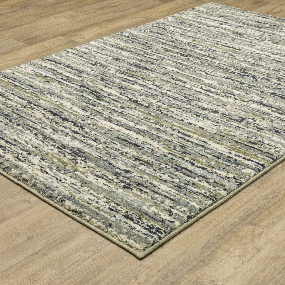 Sarasota Abstract Indoor Area Rug, Blue, 9'10" x 12'10"