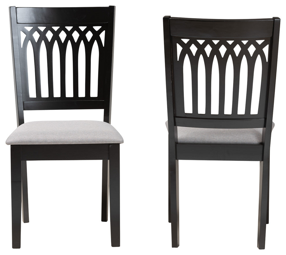 Marsala Modern Collection, Gray/Dark Brown, Dining Chair