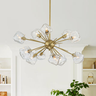 Modern 12 - Light Ice Shaded Sputnik Chandelier