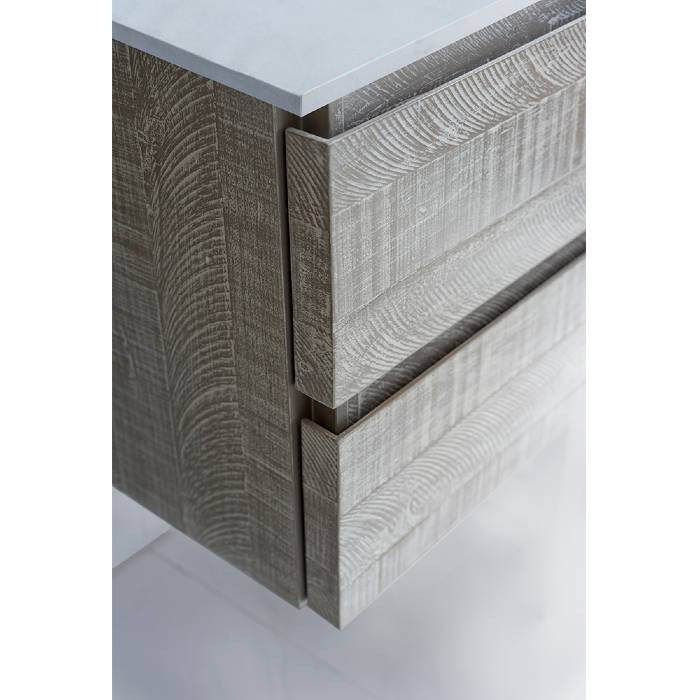 Fresca Formosa 60" Ash Wall Hung Double Sink Modern Vanity Set, Faucet Fft3071bn