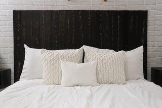 Handcrafted Headboard, Leaner Style, Black, Twin
