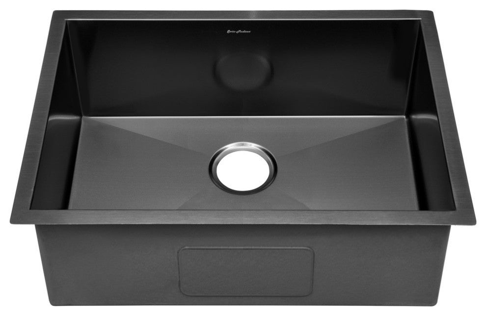 Plaisir 27"x19" Stainless Steel, Undermount Kitchen Sink, Black