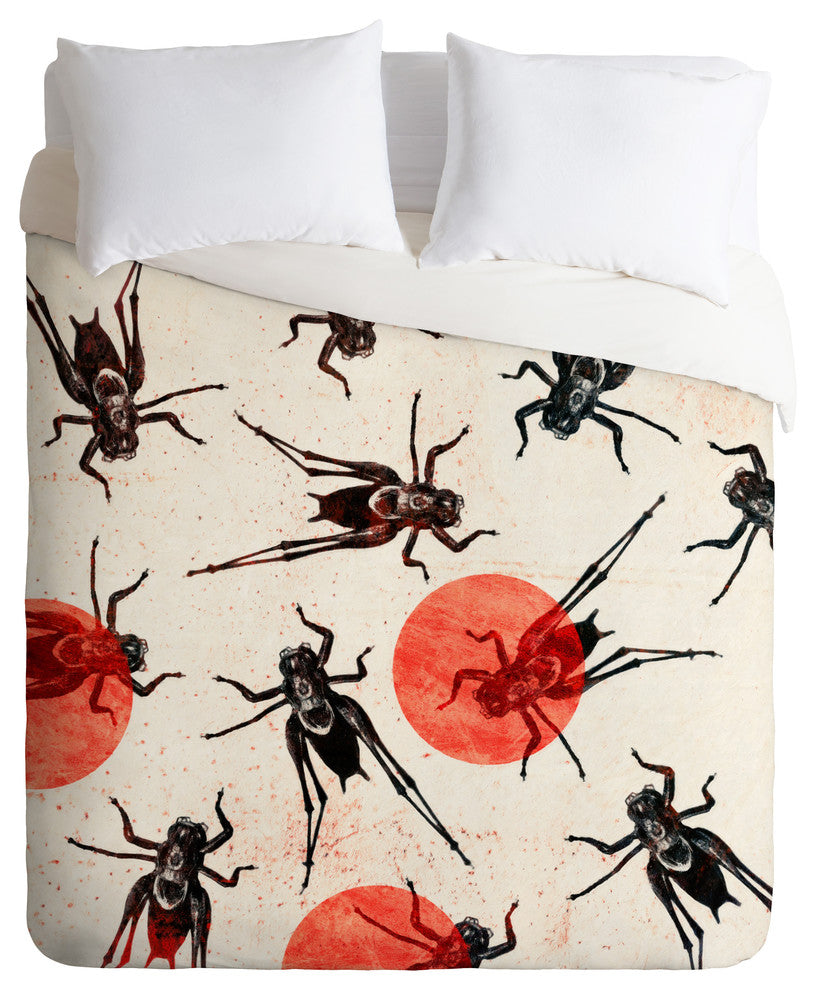 Elisabeth Fredriksson Grasshoppers Duvet Cover Set, Queen