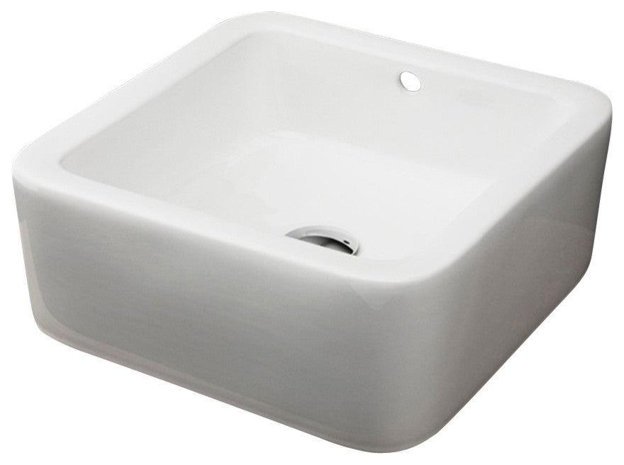 Lacava Open Space Collection Vessel Porcelain Lavatory, White