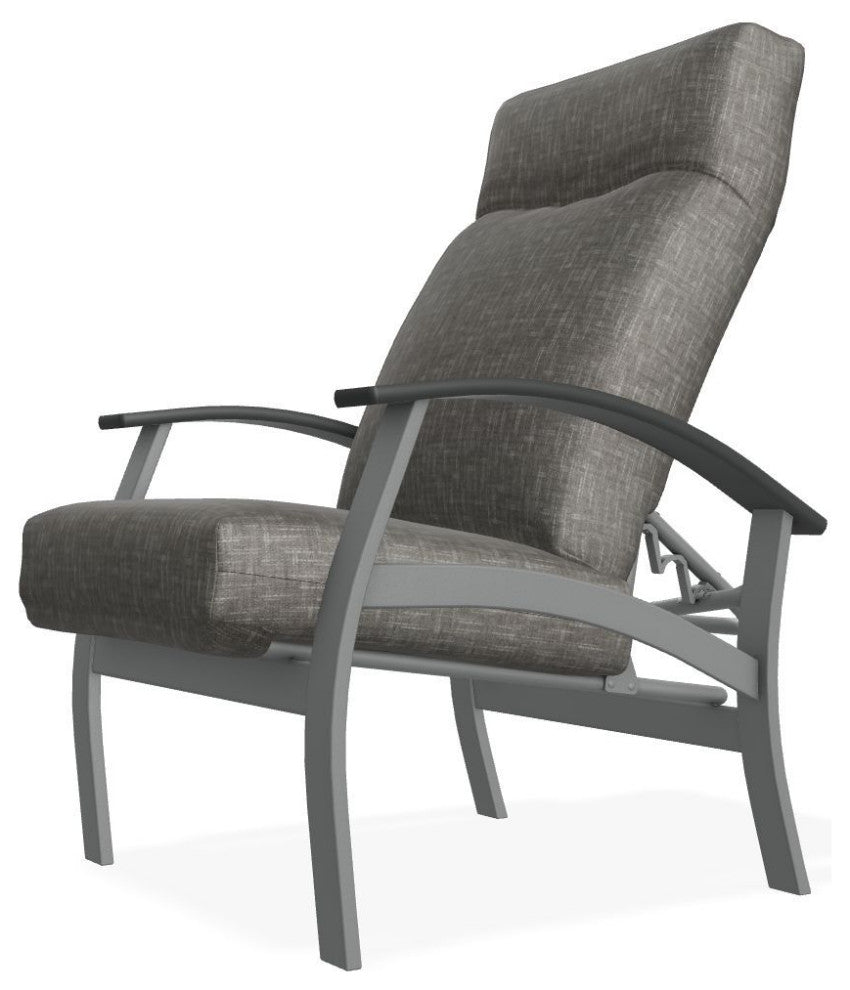 Belle Isle Cushion Outdoor Adjustable Back Chair, Hither Pewter/Graphite