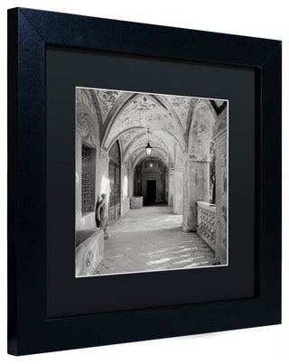 Alan Blaustein 'Padova I' Art, Black Frame, Black Mat, 11x11