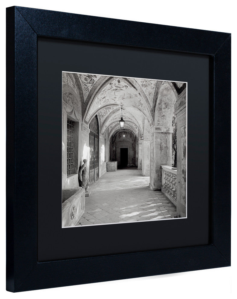 Alan Blaustein 'Padova I' Art, Black Frame, Black Mat, 11x11