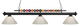Shark Collection 3 Light Billiard Light in Matte Black Finish