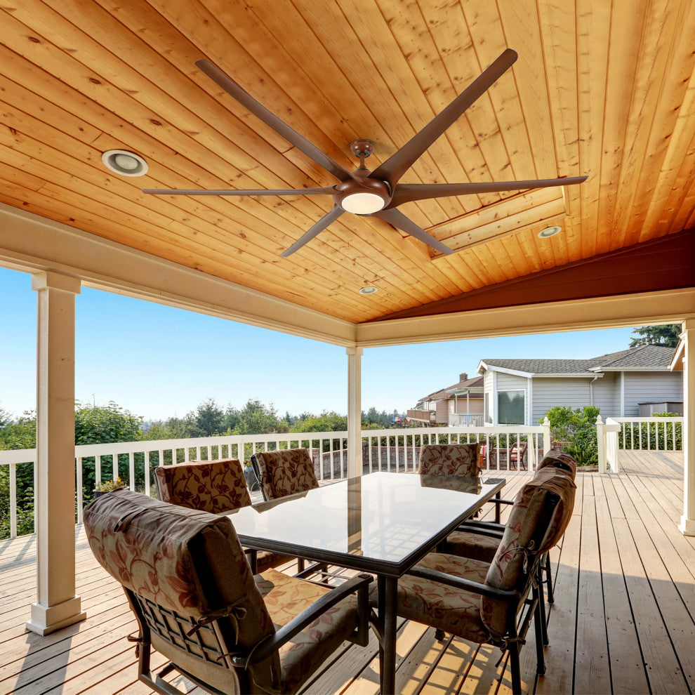 100" ABS Ceiling Fans With Lights And Remote, Walnut