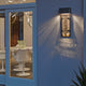 Ursa Small LED Outdoor Sconce, Coastal Dark Smoke Finish, Seeded Clear Glass