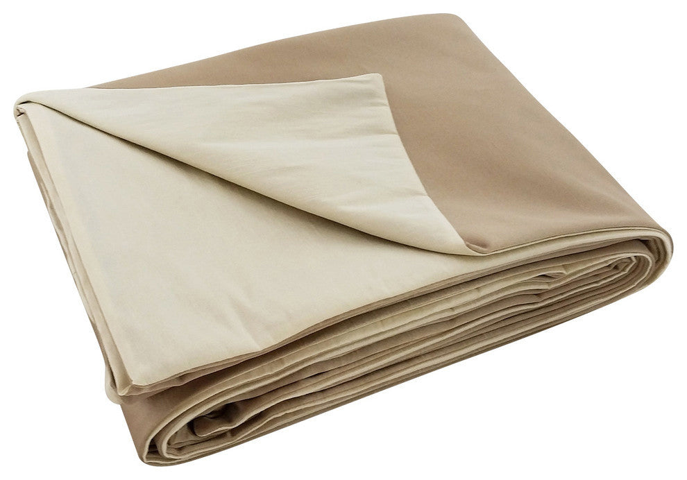 Kismet Duvet in Dodger-Earth With Back in Trinity-Oatmeal, King