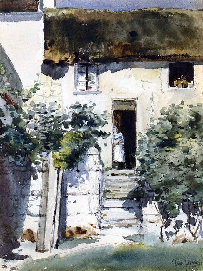 Frederick Childe Hassam A Girl in a Doorway, 21"x28" Wall Decal