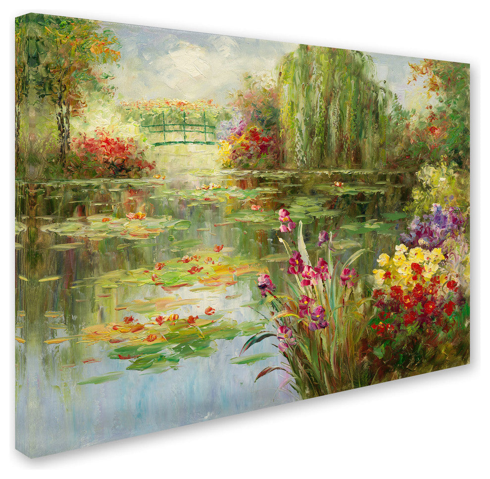 'Water Lilies' Canvas Art by Victor Giton