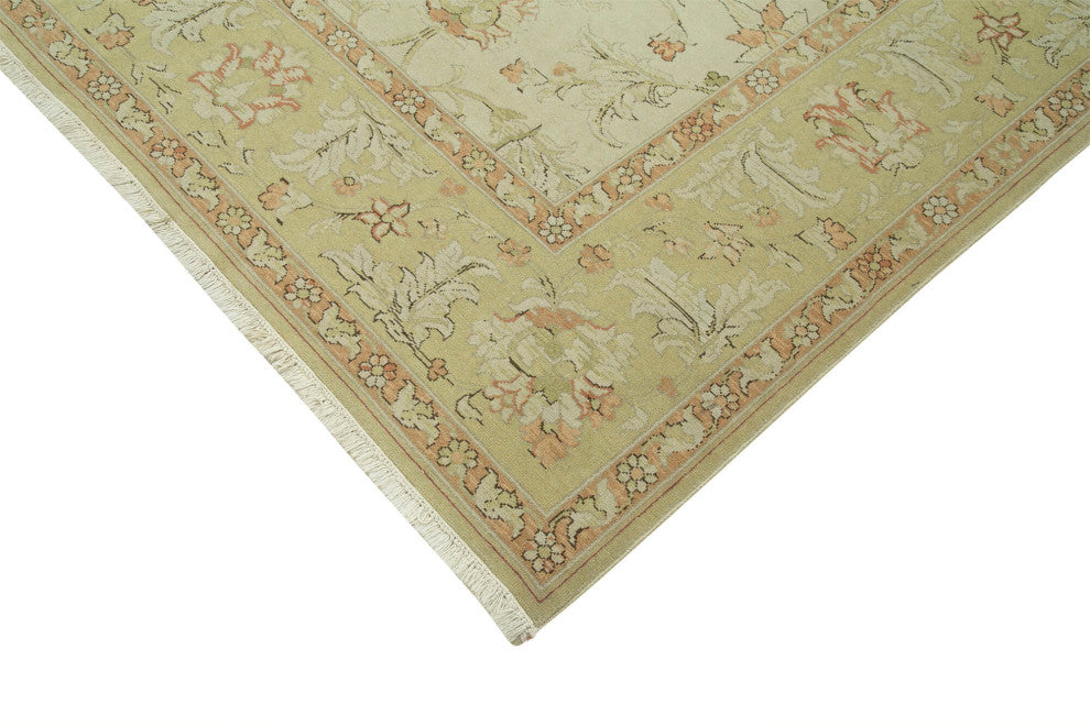 Rug N Carpet - Handmade Oriental 10' 0" x 11' 3" Unique Oushak Area Rug