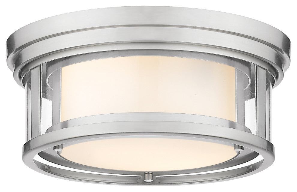 Z-Lite 2 Light Flush Mount, Brushed Nickel, 426F12-BN