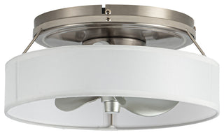 Whose Lamp 12.6" Modern Sand Nickel Small Flush Mount Ceiling Fan