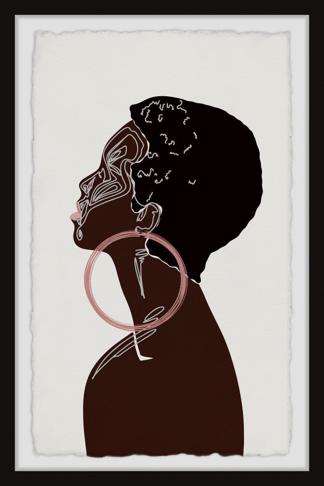 "Pink Earrings" Framed Painting Print, 8x12