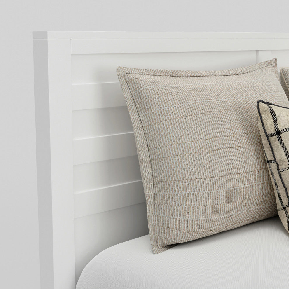 Carmel Storage Bed, Cappuccino, White, Queen