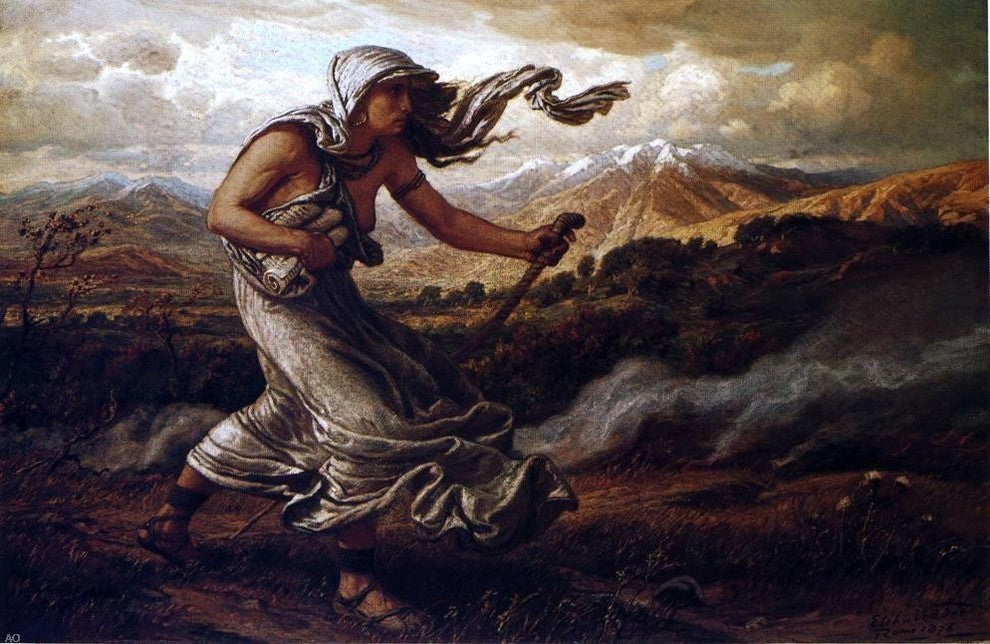 Elihu Vedder The Cumean Sibyl, 18"x27" Wall Decal Print